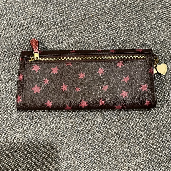 Coach Pink Star Signature Print Wallet - Picture 2 of 6